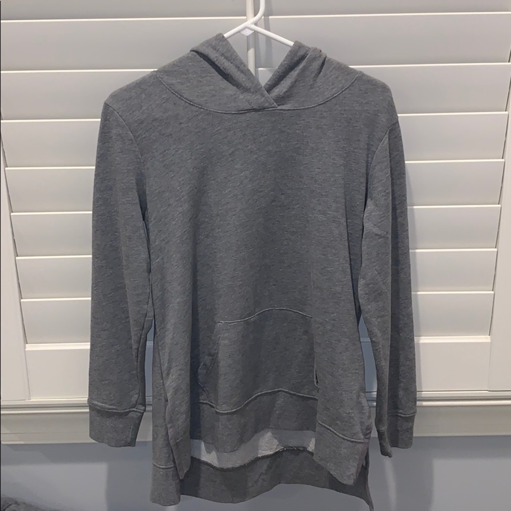 Grey pullover hoodie